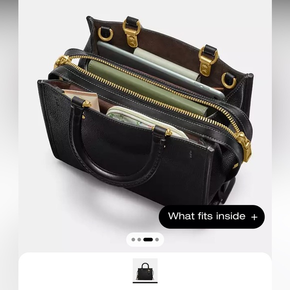 Coach Rouge 25 Black Pebbled Leather - Picture 3 of 14